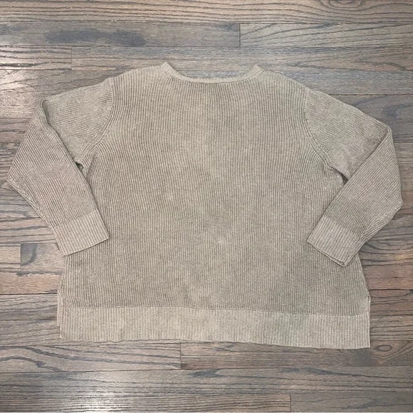 Eileen Fisher Sweater 100% Organic Cotton Knit Women’s XL Taupe Quiet Luxury - Picture 6 of 7